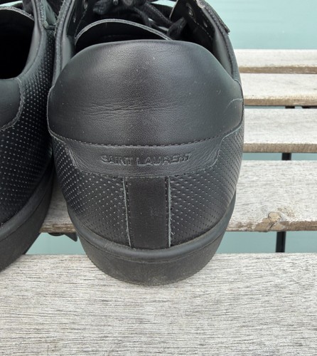 SAINT LAURENT SL/10 Black Perforated Leather And Suede Sneakers - photo 5