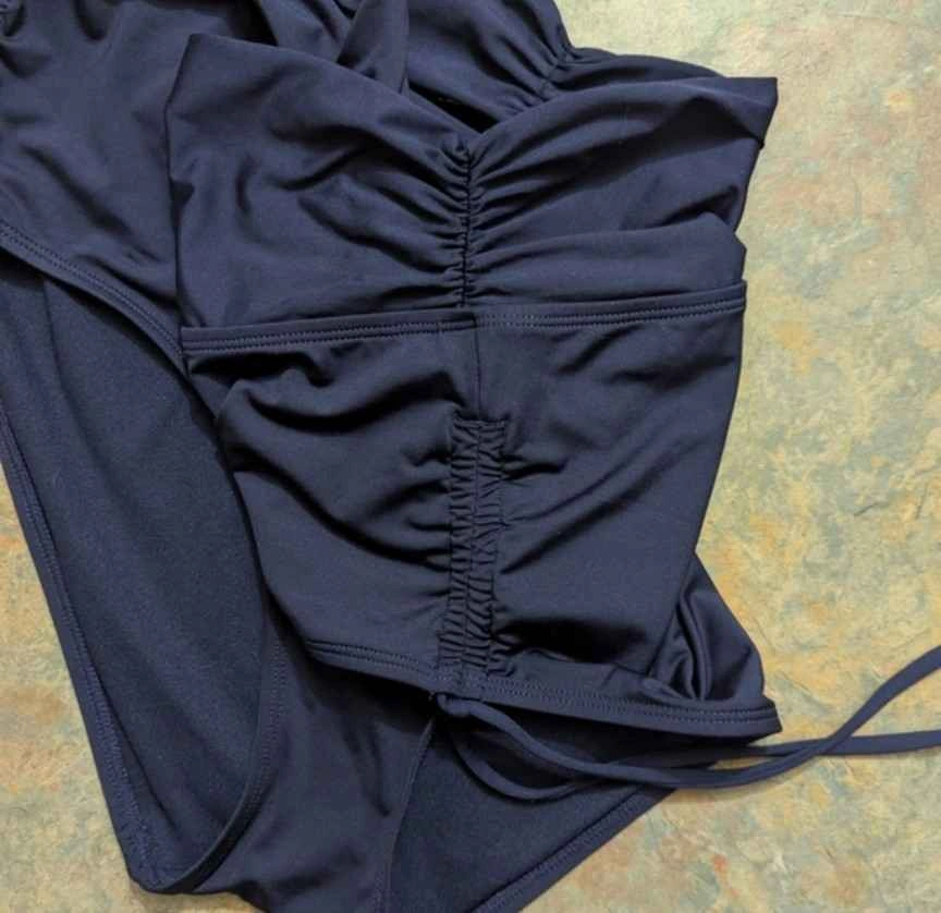La Vie En Rose High-Waisted Navy Blue Bikini Bottom - photo 3
