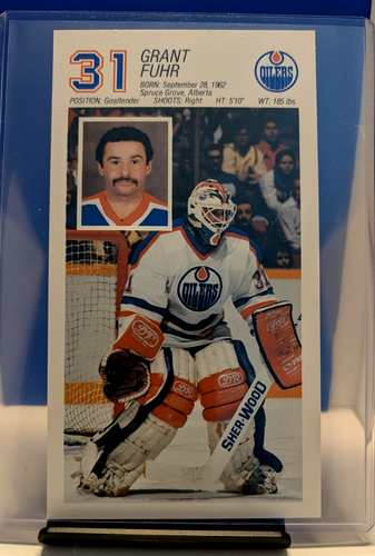 Grant Fuhr 1987-88 Edmonton Oilers Team Issue Postcard Vintage G
