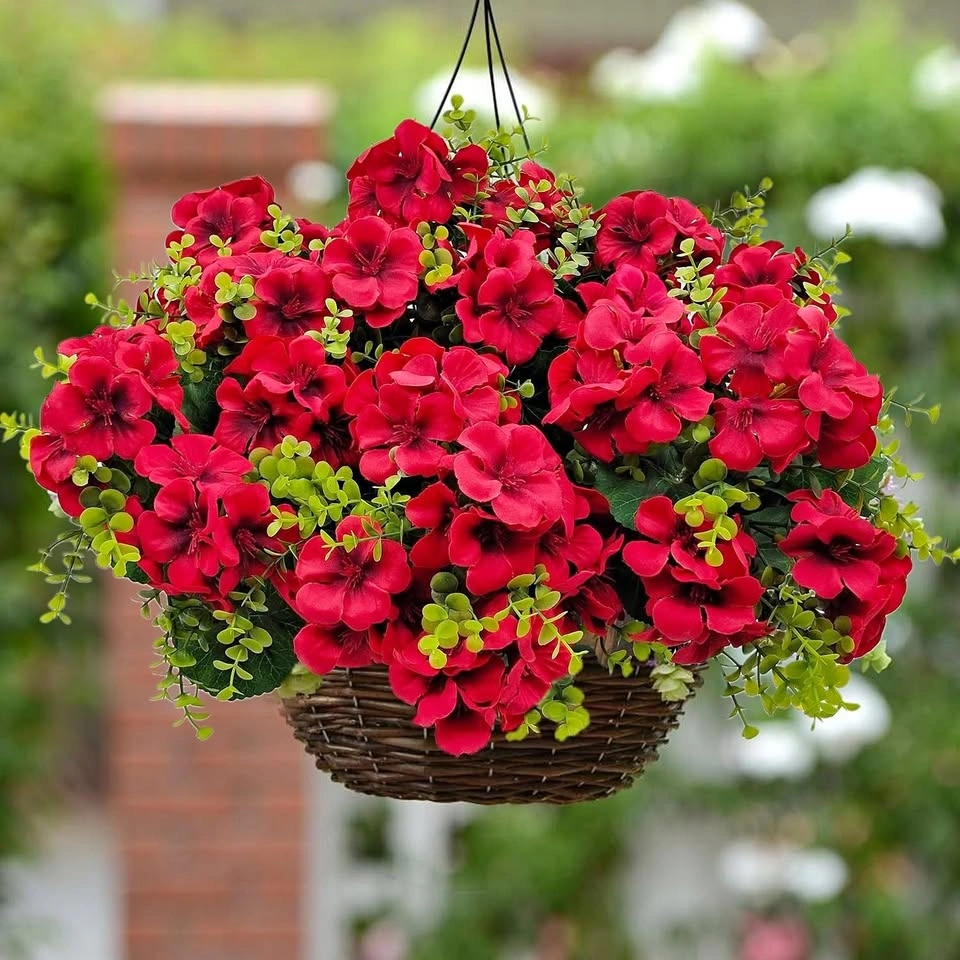 New Artificial Geranium Flowers for Outdoor Decoration