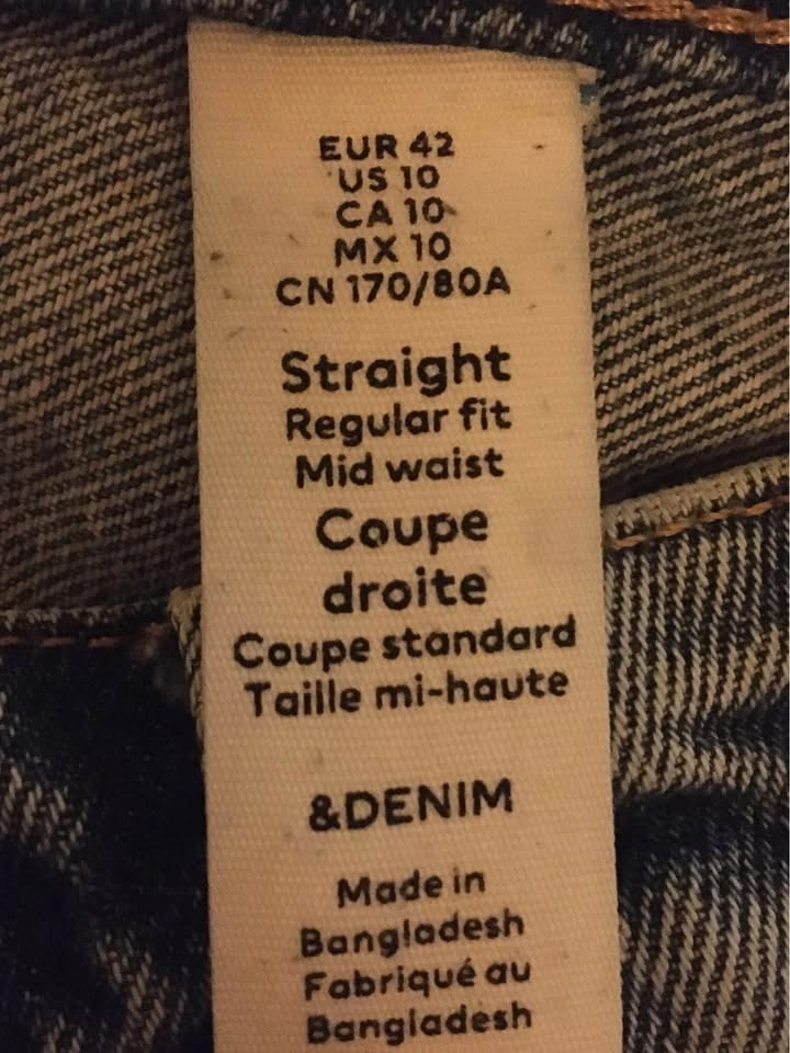 Distressed Straight leg jeans Size 42 - photo 3