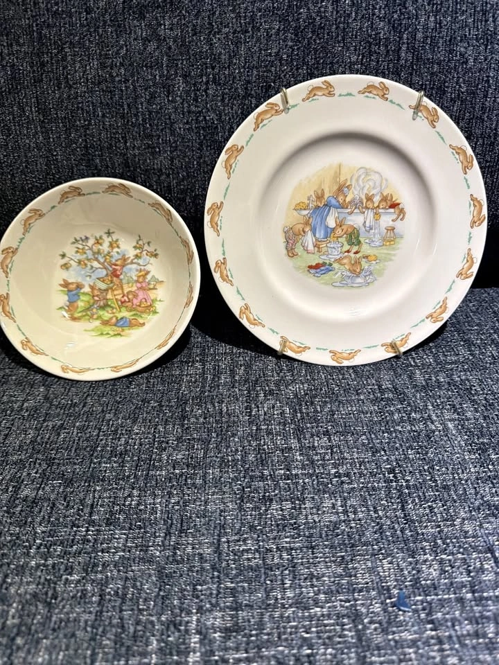 Royal Doulton Bunnykins Plate & Bowl Set