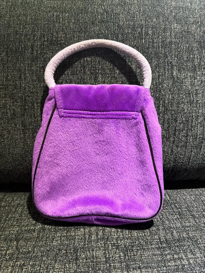Kids Purple Plush Cat Handbag - photo 3
