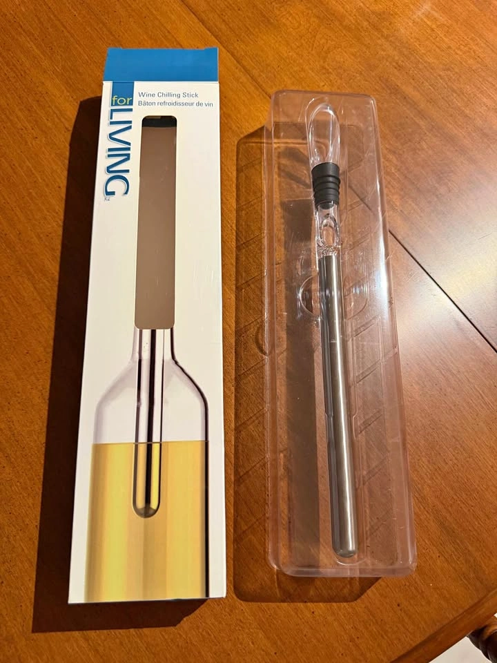 For Living Wine Chilling Stick & Pourer – NEW – Perfect Gift