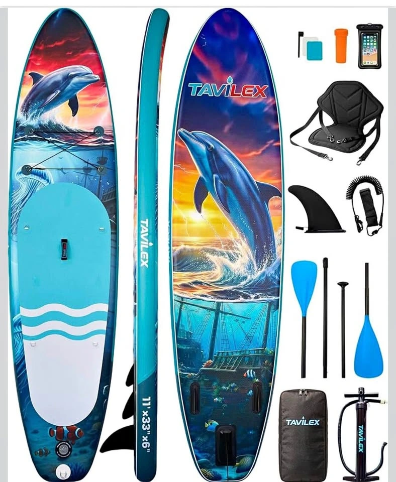Ultra Wide Paddle Board with Seat, 11' x 33" x 6" SUP