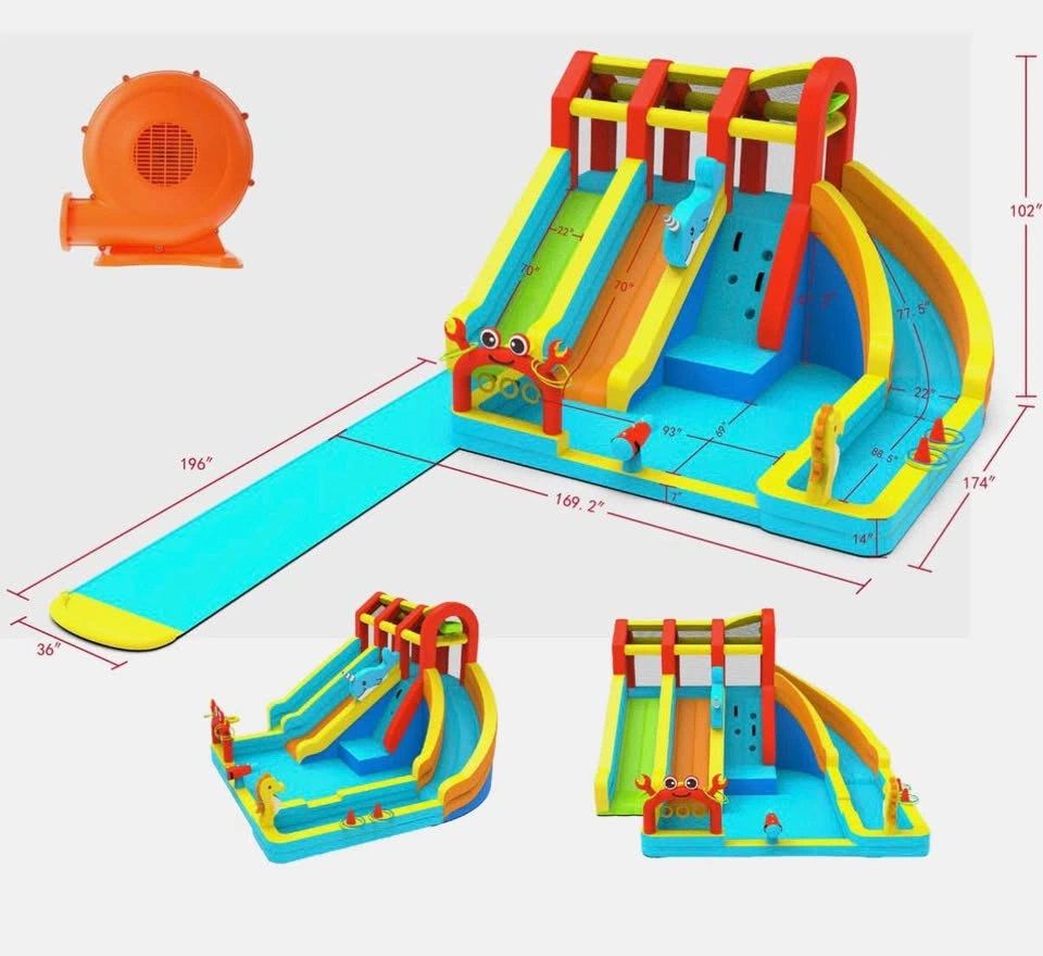 27.4' x 14.1' Inflatable Water Slide Bounce House Combo - photo 2