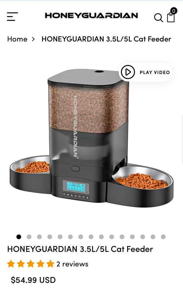 Cat feeder 3.5 L by Honeyguardian