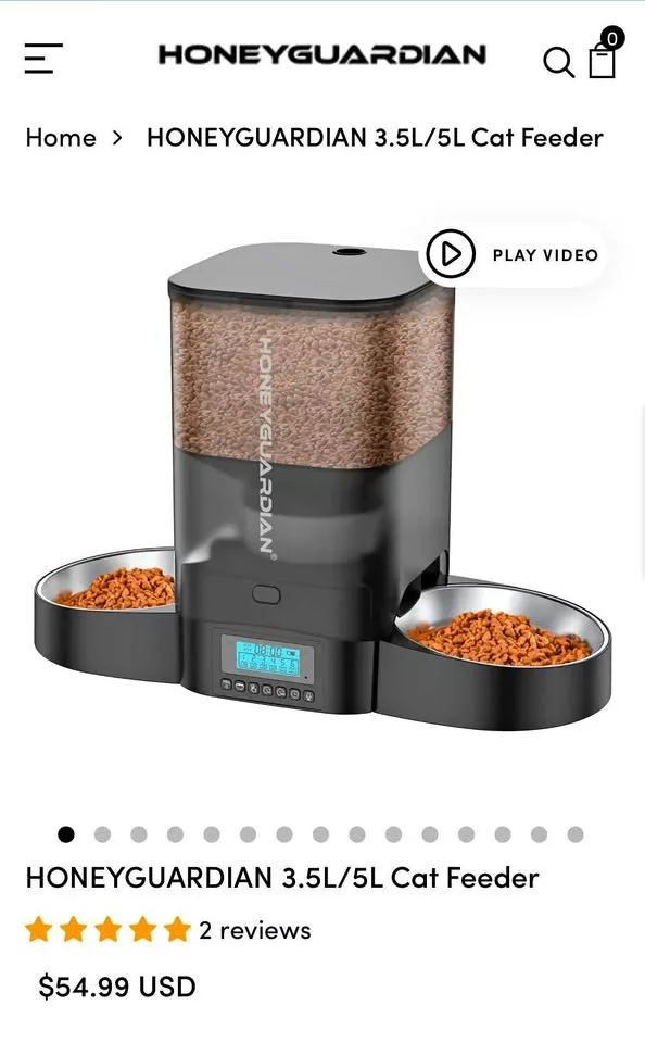 Cat feeder 3.5 L by Honeyguardian thumbnail