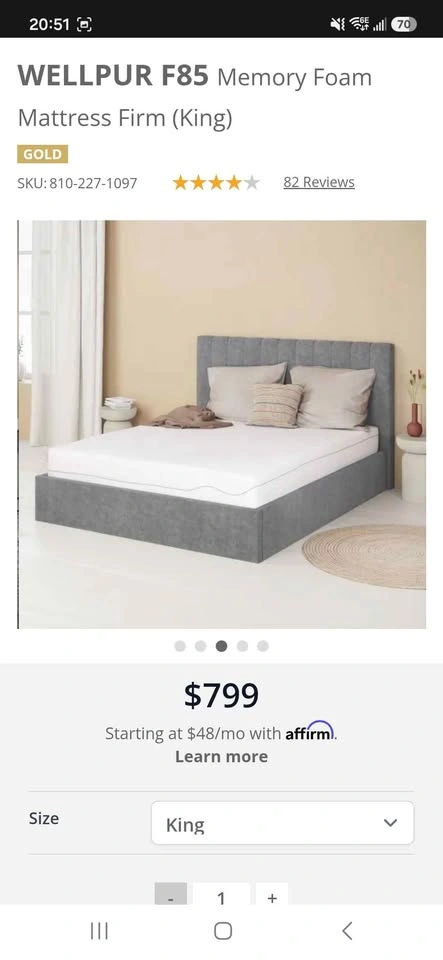 Memory Foam King Size Mattress - photo 2