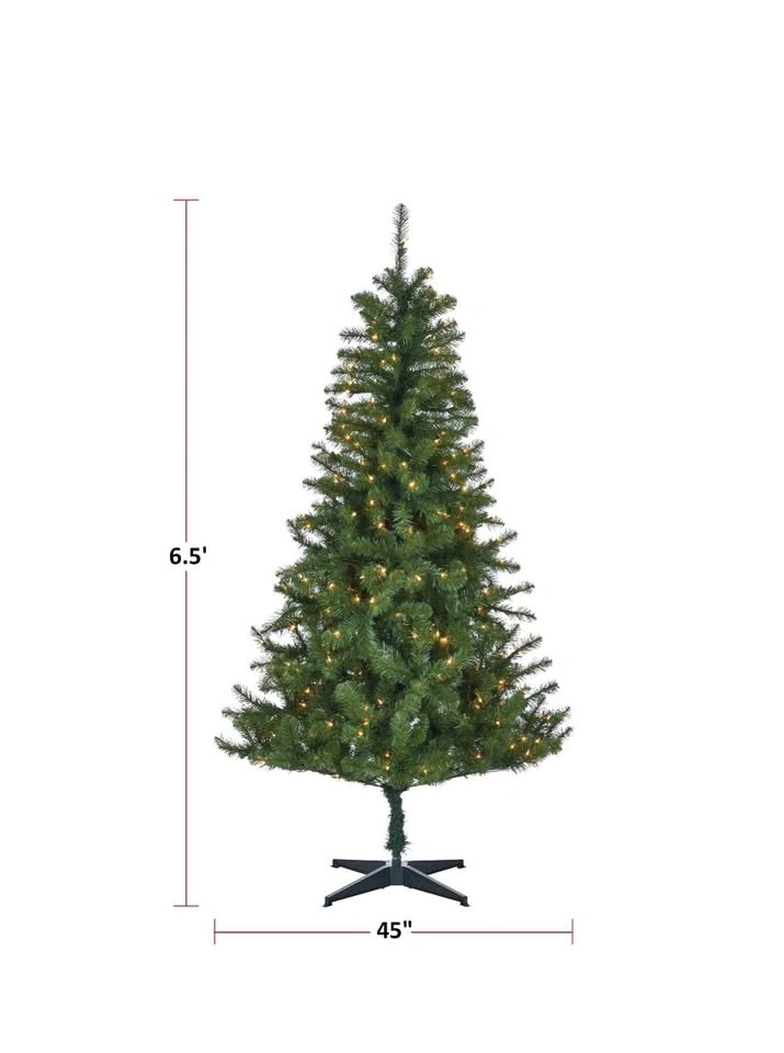 6.5' Pre-Lit Artificial Christmas Tree plus Extra Lights - photo 3