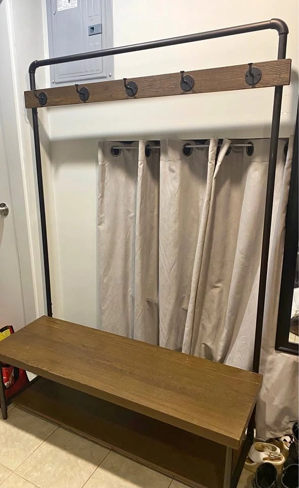 Coat Rack w/ Shoe Storage (Hall Tree)