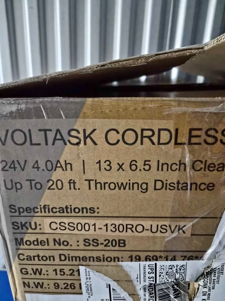 Voltask Cordless Snow Shovel SS-20B
