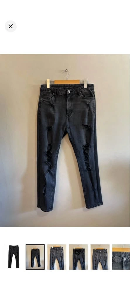 Aeropostale Black Distressed High-Rise Curvy Skinny Jeans
