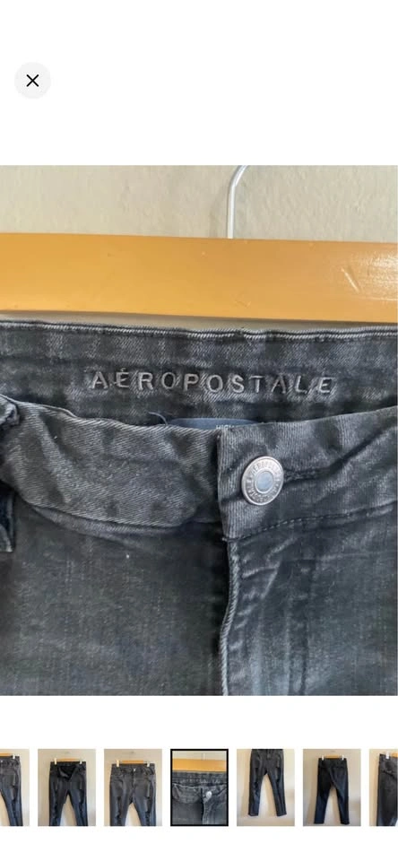 Aeropostale Black Distressed High-Rise Curvy Skinny Jeans - photo 3