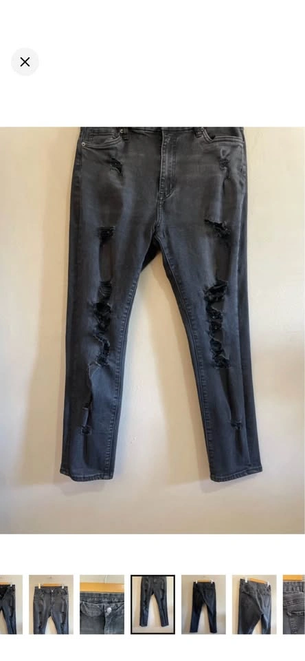 Aeropostale Black Distressed High-Rise Curvy Skinny Jeans - photo 4