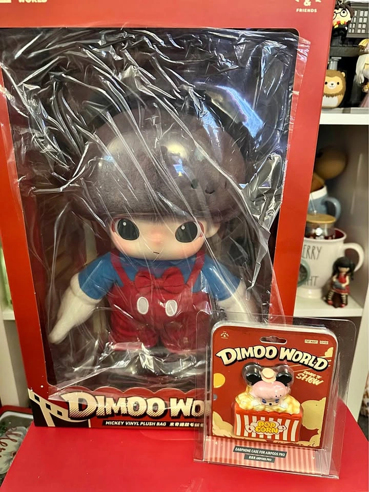 Pop Mart Dimoo World Mickey Vinyl Plush Bag & Airpods Pro Case