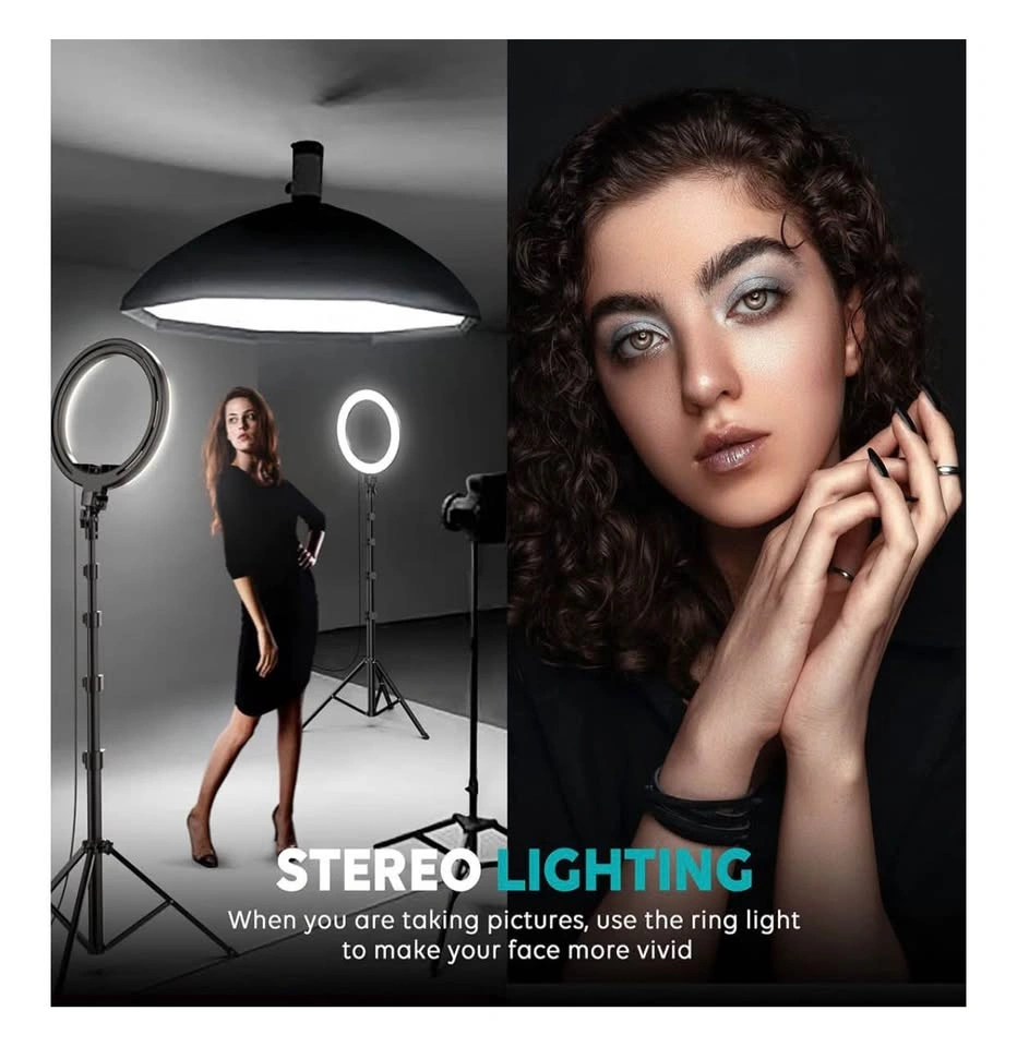Weilisi 10" Ring Light with Stand 72'' Tall & Phone Holder - photo 4