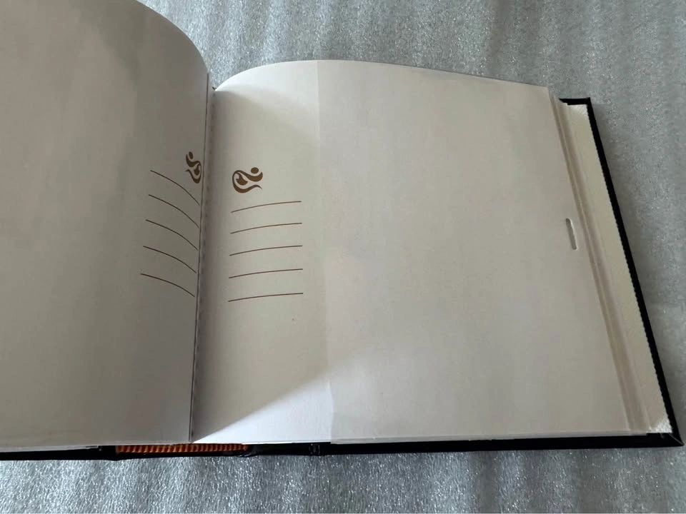 Elegant Black Embossed Photo Album with Cover Frame - photo 2