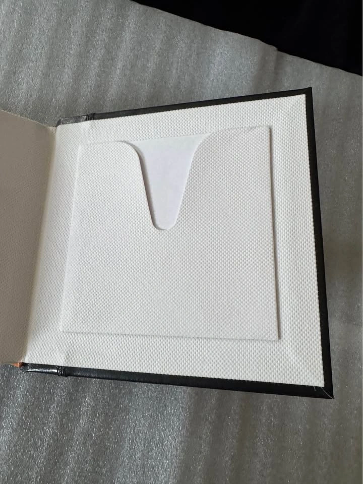 Elegant Black Embossed Photo Album with Cover Frame - photo 3