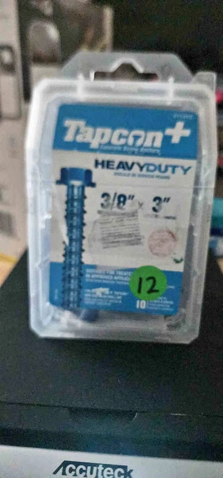 Tapcon+ Heavy Duty 3/8" x 3" Concrete Screw Anchors
