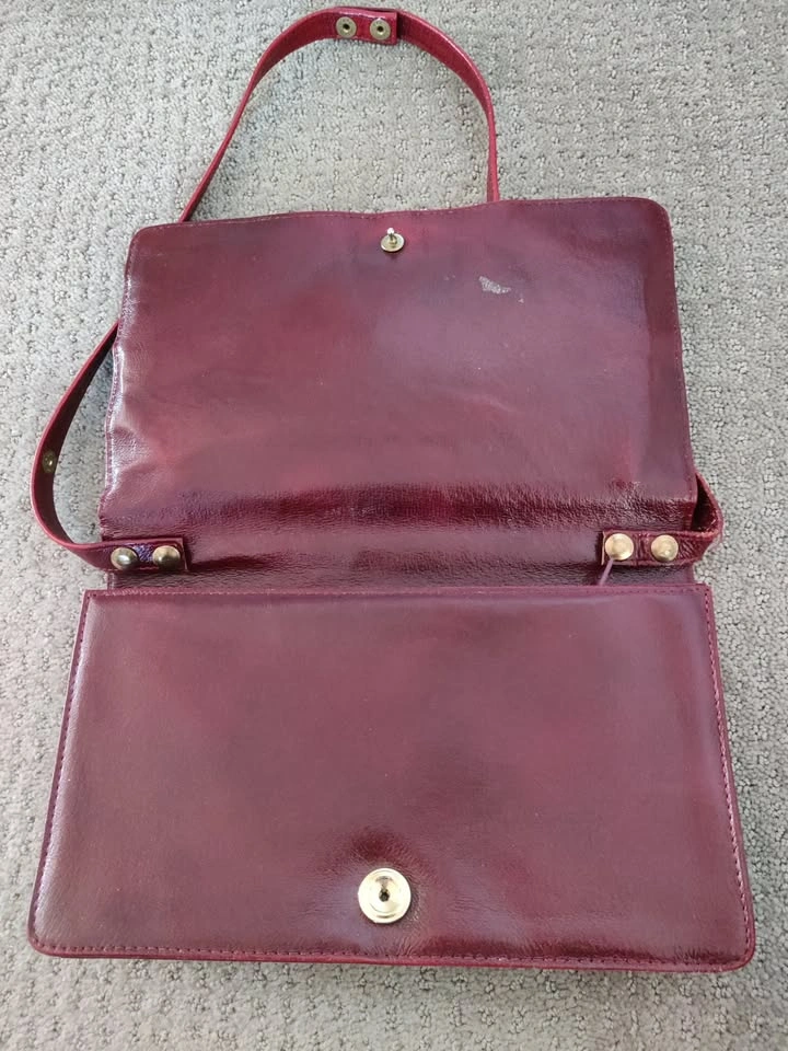 Women Red Snake Pattern Shoulder Bag / Hand Purse - photo 4