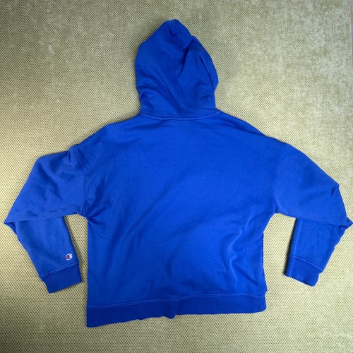 Champion Mens L Royal Blue Hoodie Yellow Embroidered Logo - photo 2