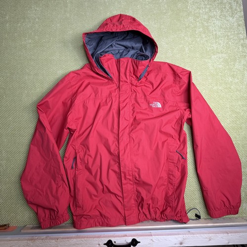 The North Face HyVent Men's Hooded Jacket M Red Rain Shell
