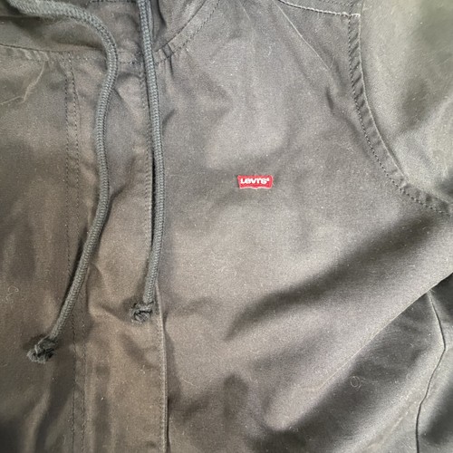 Levi's Women's S Black Hooded Trench Coat Parka Quilted Lined - photo 3