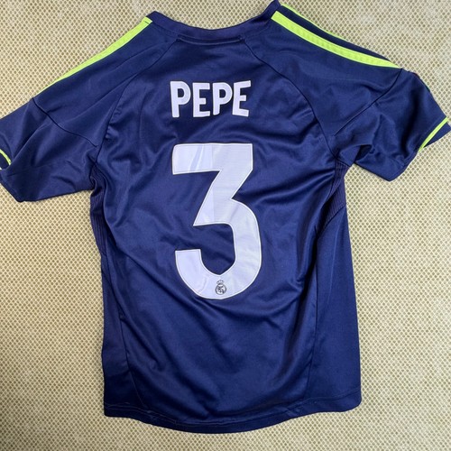 Adidas Real Madrid Youth 28 Pepe 3 Navy Neon Soccer Jersey - photo 2