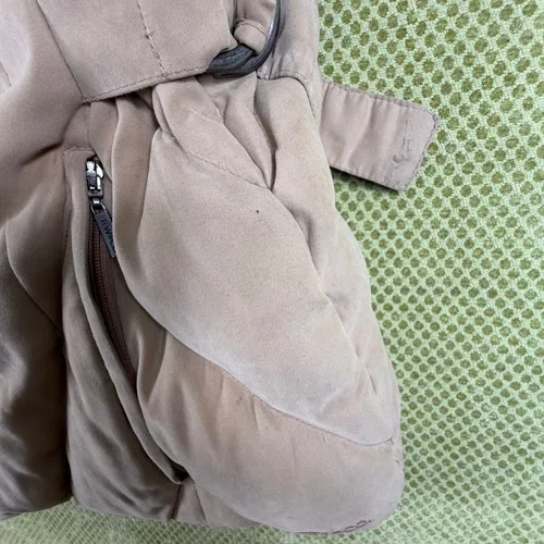 RW&CO Womens M Taupe Quilted Down Puffer Vest Faux Fur Hood - photo 5