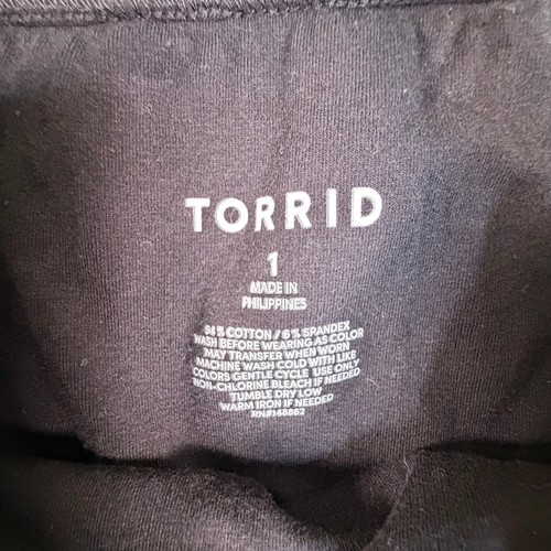 Torrid Womens Plus 1 Black Cotton Stretch Cami Tank Top - photo 3