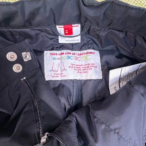 Spyder Kids Size 10 Black Thinsulate Ski Snow Pants - photo 5