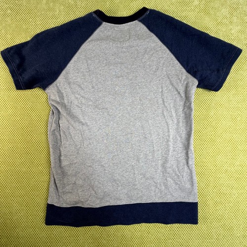 American Eagle Mens S Grey Navy Raglan Short Sleeve Sweatshirt - photo 2