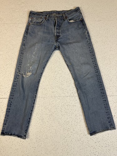 Levi's 501 Original Fit Jeans Men's W33 L30 Light Wash