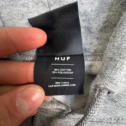HUF Mens M Heather Grey Logo Pullover Hoodie - photo 4