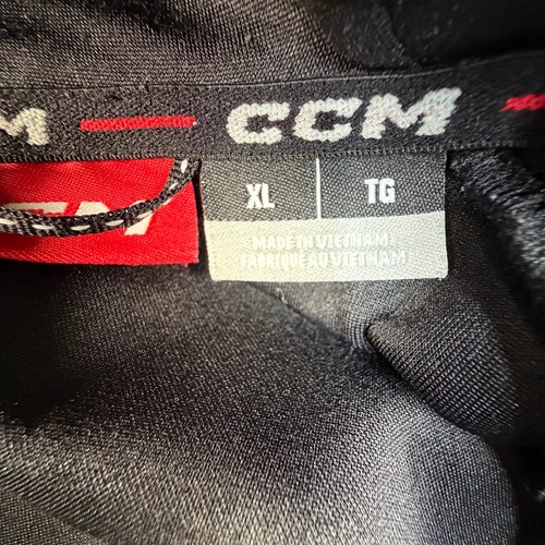CCM Mens XL Black Quarter Zip Hockey Hoodie CCK Embroidered - photo 3
