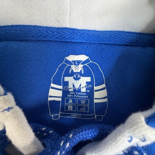 Maple Leaf Athletic Club Mens L Royal Blue Hockey Lace Up Hoodie - photo 3