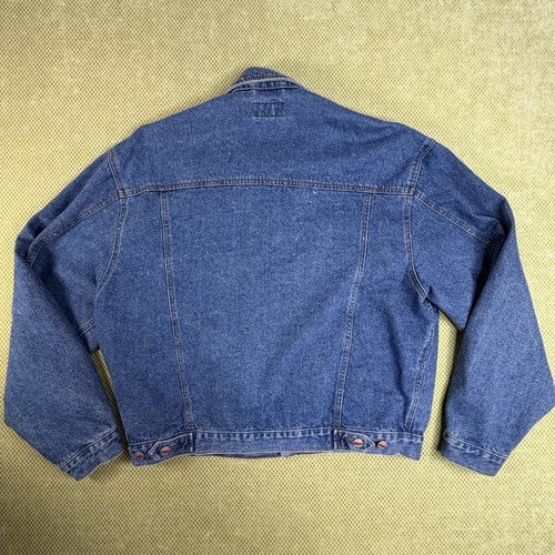 Vintage Higher State Mens XL Blue Denim Trucker Jacket - photo 2
