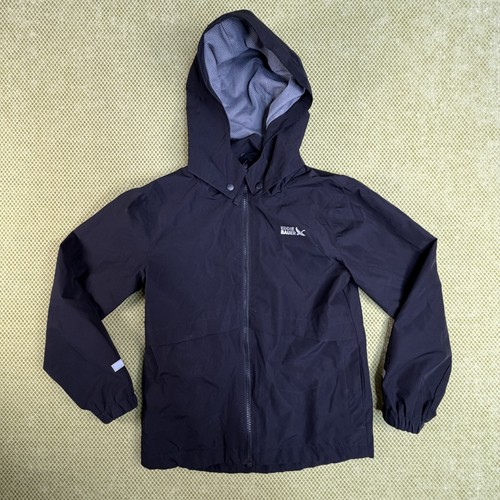 Eddie Bauer Kids M 7/8 Black Hooded Rain Jacket Mesh Lined