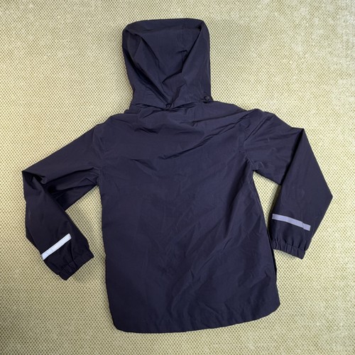 Eddie Bauer Kids M 7/8 Black Hooded Rain Jacket Mesh Lined - photo 2