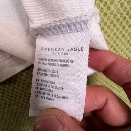 American Eagle Mens XL White Long Sleeve Graphic T Shirt - photo 4