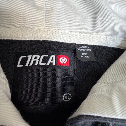 Circa Mens Vintage XL Black Full Zip Hoodie Skate Streetwear - photo 3