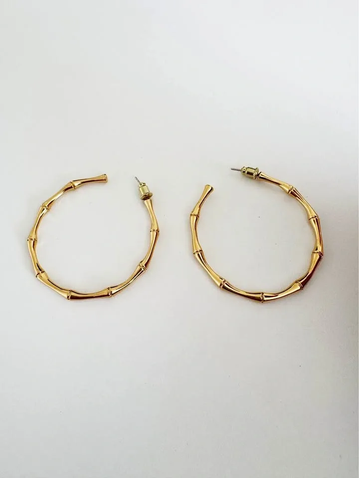 Large Gold Hoop Earrings