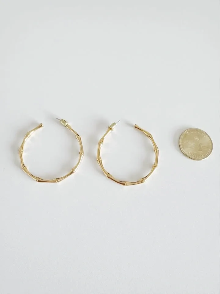Large Gold Hoop Earrings - photo 2