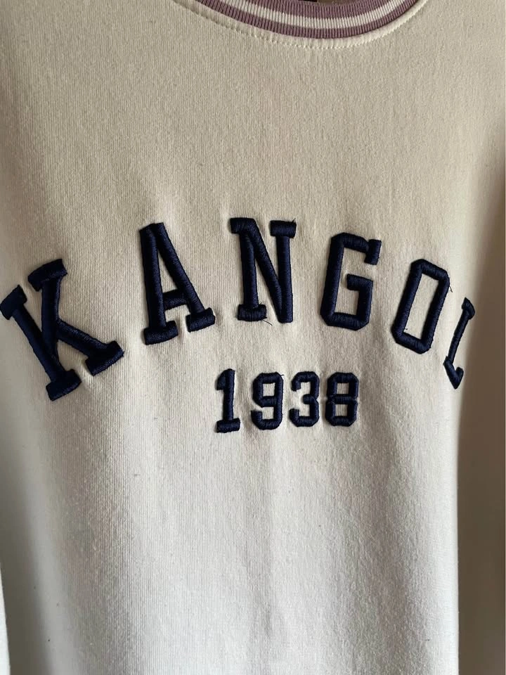 Kangol White Embroidered Logo Crewneck Sweatshirt - Large - photo 3