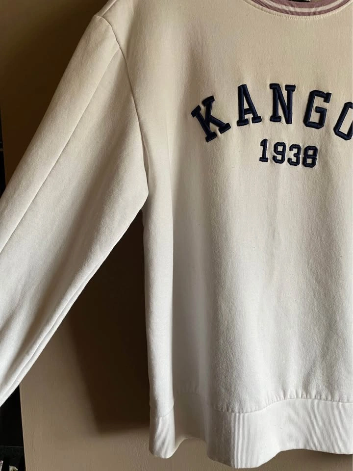 Kangol White Embroidered Logo Crewneck Sweatshirt - Large - photo 4