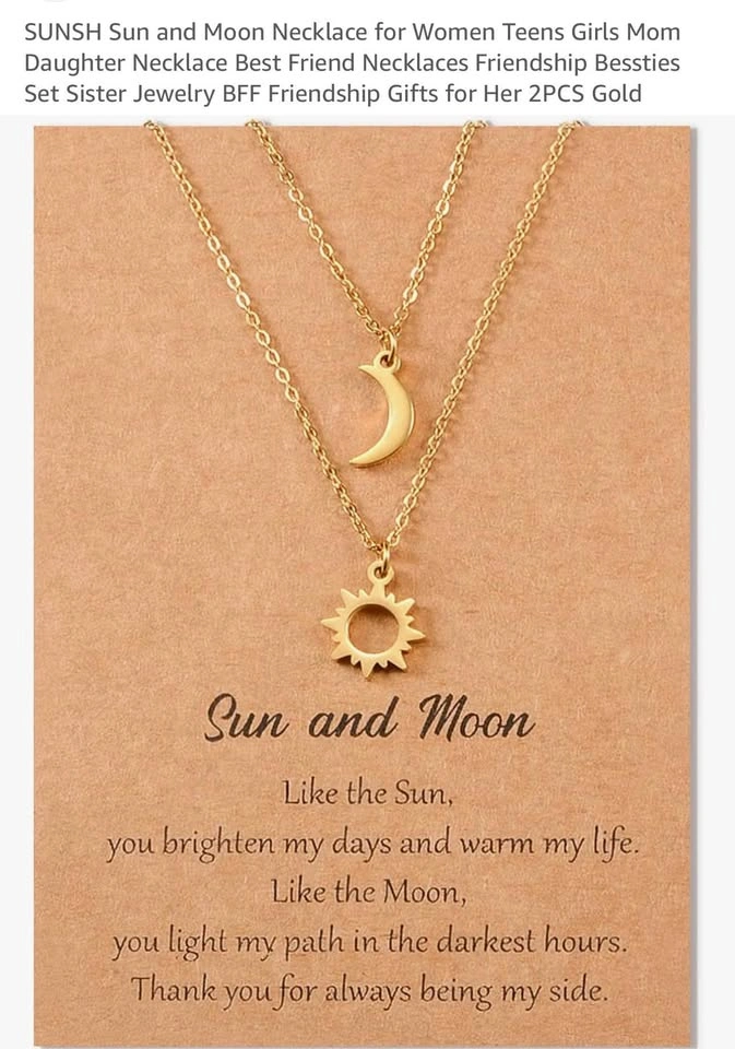 Sun and Moon Gold Necklace - photo 4