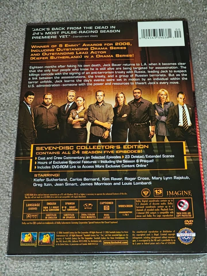 24 - TV Show - The Complete Season 5 DVD Set - Kiefer Sutherland - photo 5