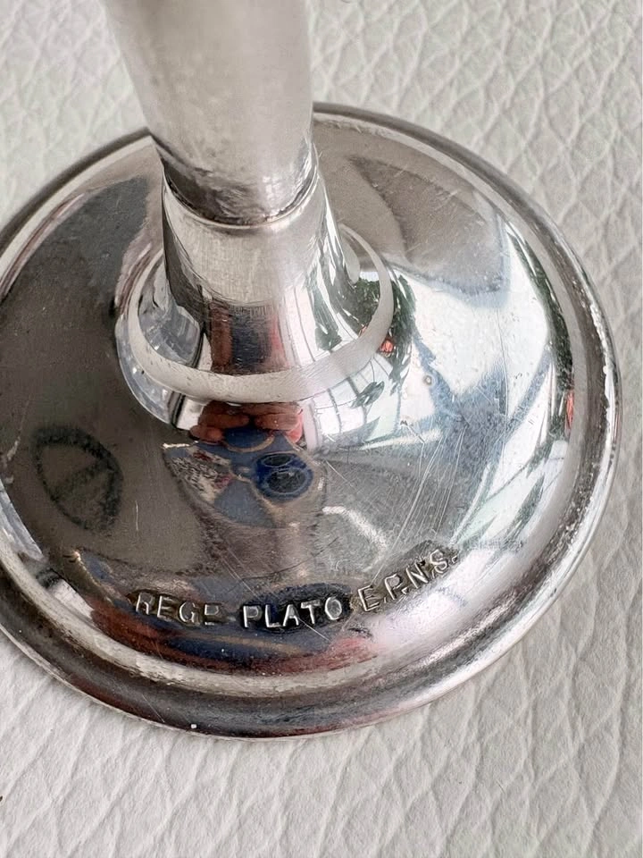 Regd Plato EPNS Silver Plated Bud Vase - photo 2