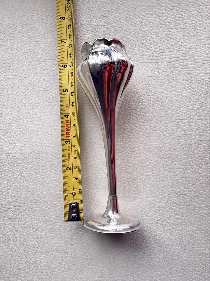Regd Plato EPNS Silver Plated Bud Vase - photo 4